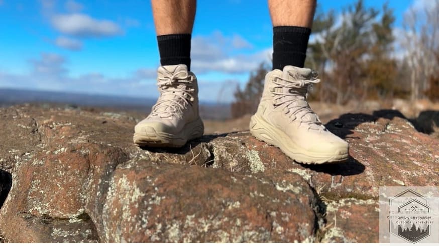 View of the Hoka kaha 3 at the top of the summit.