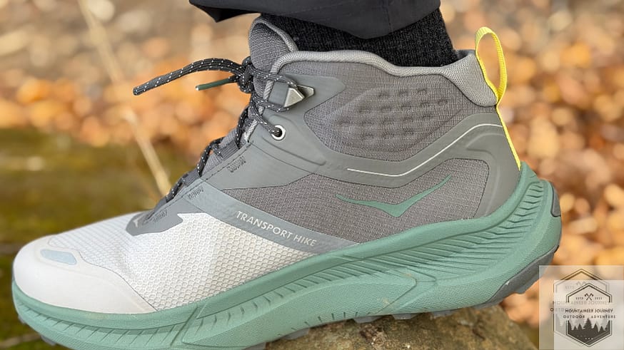 View of the stack height on the Hoka Transport GTX