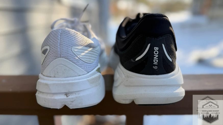 Both heel view of both shoes