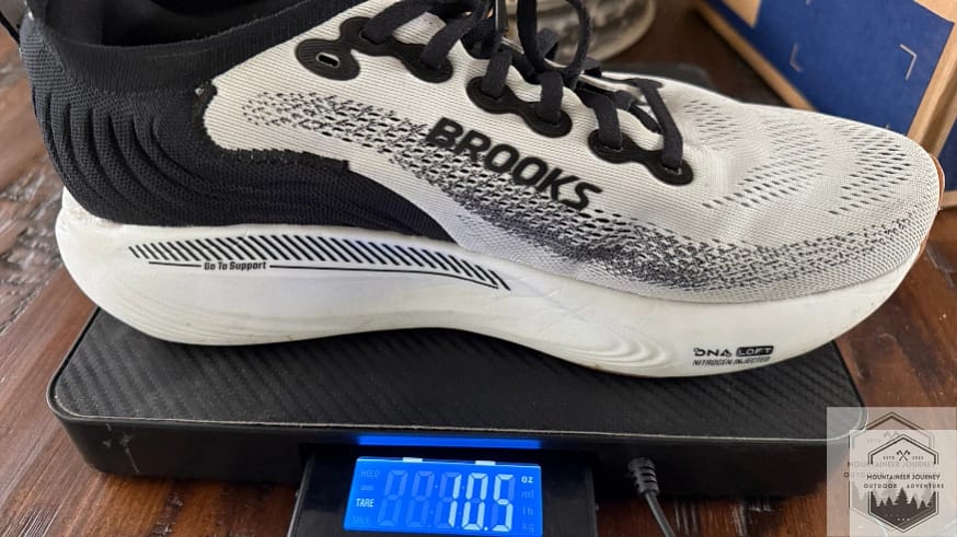 Adrenline GTS 25 at 10.5 oz per shoe on our scale