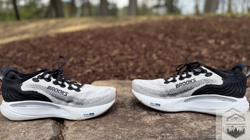 Both Adrenaline shoes facing each other on wall