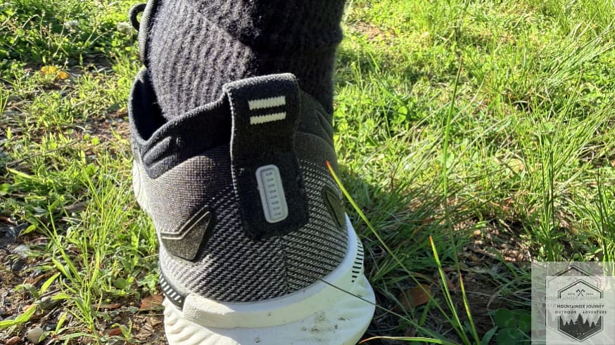 View of ankle pronation during our testing to show the guide rails resisting.