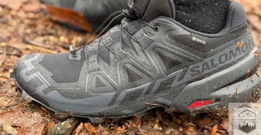 Salomon Speedcross 6 showing where heel slippage occurs on this model while testing