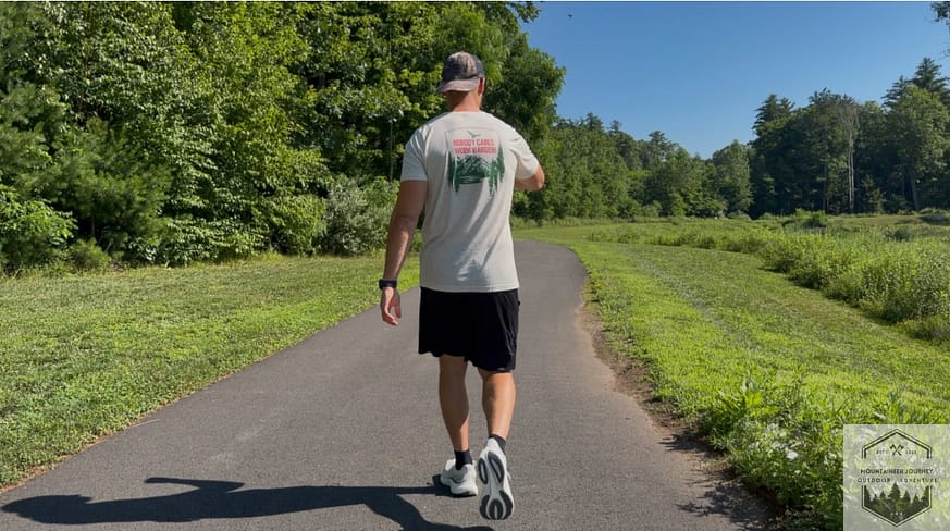 Testing out each shoe on varied terrain for our objective testing