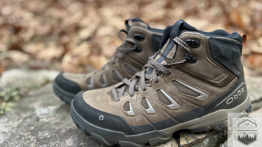Oboz Sawtooth x, Side view of lacing system. I felt I was able to get a secure and tight fit