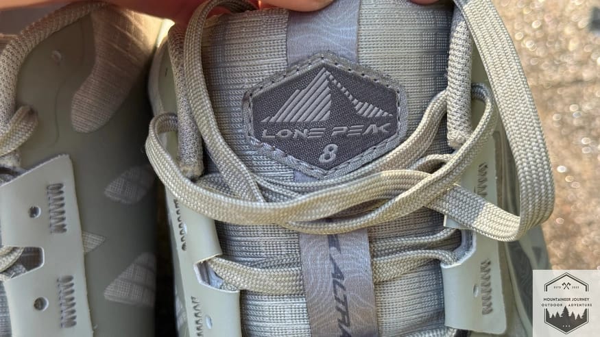 Lone peak 8 symbol on shoes tongue