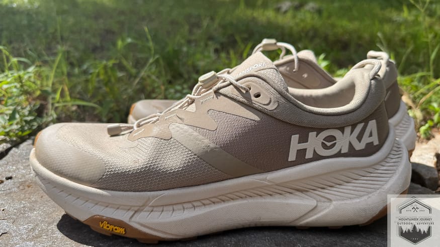 Hoka Transport side view on a wall
