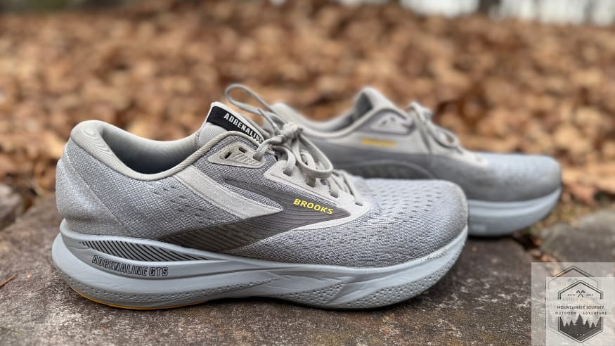 Brooks Adrenaline 24 GTS on a wall showing the outsole.