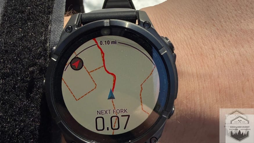 Full Topographic map on watch during testing